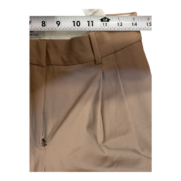 Babaton wool pleated neutral tapered pant. Sz 8 - Picture 6 of 16